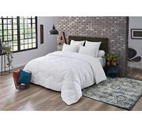 DODO - Couette Tempérée Munchen 200 x 200 cm - Fibre Circul'Air Recy 275g/m² - Gonflante - Enveloppe Polyester - Lit 2 Personnes - Piquage Vagues - Finition Biais - Lavable 40°C