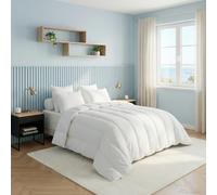 DODO - Couette Tempérée Plénitude 240x260 cm - Anti-acariens | Fibre polyester 300g/m² - Extra-Douce - Enveloppe Polyester - Lit 2 Personnes - Piquage Lignes - Lavable 40°C