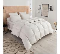 DODO I Couette Chaude Naturelle 240x260 I pour Lit 2 Personnes I 70% Duvet d'oie Neuf I Traitée Anti-Acarien I Thermoduv I Percale de Coton I Fabriqué en France I Lavable en Machine