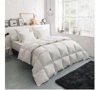 DODO I Couette Tempérée Naturelle 140x200 I pour Lit 1 Personne I 70% Duvet d'oie Neuf I Traitée Anti-Acarien I Thermoduv I Percale de Coton I Fabriqué en France I Lavable en Machine