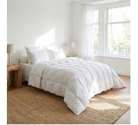 DODO - Couette Légère 240x260 cm - pour Lit 2 Personnes - 70% Duvet d'oie Neuf - Traitée Anti-Acariens - Tissu 100% Coton Naturel Percale Supérieure - Lavable en Machine à 40°C