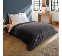 DODO - Couverture Polaire Extra Douce Coloris Anthracite - 180 x 220 cm
