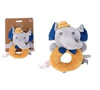 Dodo d'AMOUR - Doudou à secouer - Éléphant - 022291 - Moutarde - Polaire - Naissance - Peluche - Bébé - Apaisant - Doux - Lavable - 13 cm x 10 cm - À partir de 0 mois