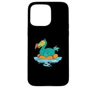 Dodo dans l'eau avec Anneau de Natation Oiseau Coque pour iPhone 15 Pro Max
