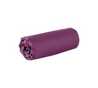 DODO Drap Housse - 100 x 190 cm - 100% Coton - 57 Fils - France - Prune