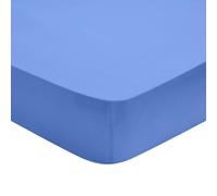 DODO - Drap Housse 160x200cm - Influence - Lazuli - Bonnet 30 cm | Percale de Coton - Toucher Lisse & Doux - Élégance Intemporelle - Lit 2 Personnes - Lavable 60°C