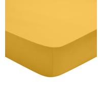 DODO - Drap Housse 90x190cm - Studio - Jaune - Bonnet 30 cm | 100% Coton - Uni Intemporel - Douceur & Légèreté - Respirant - Lit 1 Personne - Lavable 60°C