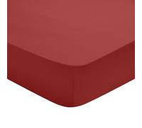 DODO - Drap Housse 90x190cm - Studio - Rouge - Bonnet 30 cm | 100% Coton - Uni Intemporel - Douceur & Légèreté - Respirant - Lit 1 Personne - Lavable 60°C