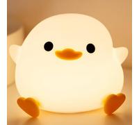 DoDo Duck Veilleuse Enfant Rechargeable, Kawaii Silicone Canard Deco Chambre avec Fonction Gradation Tactile et Minuterie, Cadeau Veilleuse Bébé Maternité pour Allaitement, Garçons, Filles, Femmes