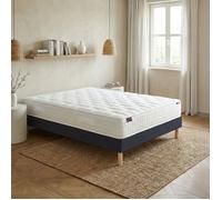 DODO - Ensemble lit - Matelas + sommier - Bleu SÉRÉNITÉ - 90 x 190 cm