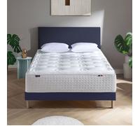 DODO - Ensemble - Matelas mi-ferme + sommier Blanc x Bleu LE VERITABLE - 160 x 200 cm