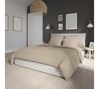 DODO - Housse de Couette 220x240cm - Influence - Osier - Percale de Coton | Toucher Doux - Élégance Intemporelle - Bouteille - Lit 2 Personnes - Extra Easy Care - Lavable 60°C