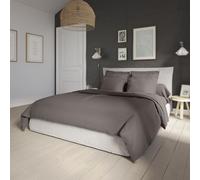 DODO - Housse de Couette 240x260cm - Influence - Granit - Percale de Coton - Toucher Doux - Élégance Intemporelle - Finition Bouteille - Lit 2 Personnes - Extra Easy Care - Lavable 60°C