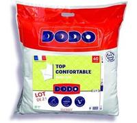 DODO - Lot de 2 Oreillers - Confortable - 60 x 60 cm - 100% Polyester VOLUPT'AIR - Blanc