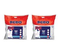 DODO - Lot de 2 oreillers Toucher Peau de pêche - 60 x 60 cm - Doux Duo