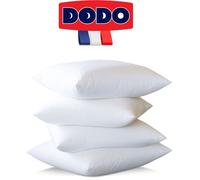 DODO - Lot de 4 oreillers moelleux - 60 x 60 cm - 100% Polyester VOLUPT'AIR - Blanc