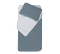 DODO Parure de couette pour enfant bicolore Bleu marine 100 x 140 cm