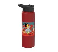 Dodo, oiseau, ailes, battement, espiègle, joyeux, humour Stainless Steel Insulated Water Bottle