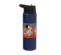 Dodo, oiseau, ailes, battement, espiègle, joyeux, humour Stainless Steel Insulated Water Bottle