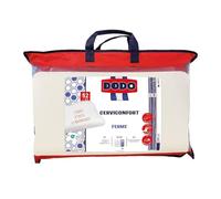 DODO - Oreiller à Mémoire de Forme 32x52 cm - Ergonomique Cerviconfort, Maintien Ferme des Cervicales - Taie Déhoussable 70% Polyester 30% Coton - Garnissage Synthétique - Lavable en Machine à 40°C