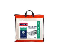 DODO - Oreiller à Mémoire de Forme 60x60 cm - Maintien Ferme des Cervicales - Taie Déhoussable 70% Polyester 30% Coton - Garnissage Synthétique Bloc Mousse Viscoélastique - Lavable en Machine 40°C