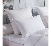DODO - Oreiller Medium 50 x 70 cm - Anti-Acariens - Enveloppe 100% Coton Percale - Garnissage 70% Duvet d'oie, 30% Plumettes - Maintien Moelleux et Gonflant - Lavable en Machine à 40°C