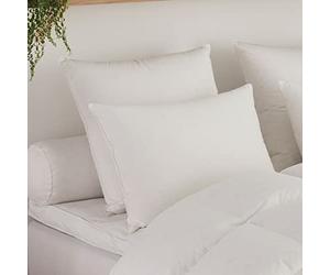 DODO - Oreiller Micro Green Medium 40x60 cm - Enveloppe Percale de Coton - Garnissage Polyester Recyclé - Soutien Medium pour Dormeurs Côté - Lavable à 40°C