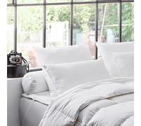 DODO - Oreiller Naturel 65x65 cm - Anti-Acariens - Enveloppe 100% Coton Percale - Garnissage 90% Duvet de Canard, 10% Plumettes - Moelleux - Lavable en Machine à 40°C