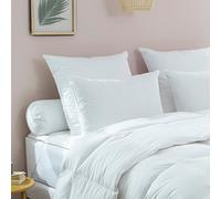 DODO - Oreiller Naturel 65x65 cm - Anti-Acariens - Fermeté Medium - Enveloppe 100% Coton Percale - Garnissage 70% Duvet de Canard, 30% Plumettes - Lavable en Machine à 40°C