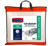 DODO - Oreiller à Mémoire de Forme 60x60 cm - Maintien Ferme des Cervicales - Taie Déhoussable 70% Polyester 30% Coton - Garnissage Synthétique Bloc Mousse Viscoélastique - Lavable en Machine 40°C
