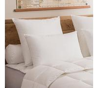 DODO - Oreiller Visco Confort 50x75 cm - Soutien Medium (Dos) - Flocons de Fibres à Effet Ressort - Qualité hôtel - Enveloppe 100% Percale de Coton - Lavable 40°C
