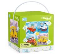 DODO Puzzle Véhicules 4en1 (12,16,20,24 pièces)