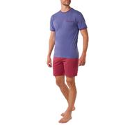 DODO - Pyjashort Homme - Taille M - Boho - Bleu Clair Rouge