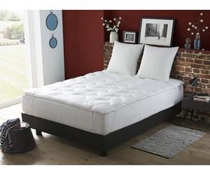 DODO - Surmatelas 5 cm - Surconfort Reflex 90 x 190 cm - Fibre Hollofil | 600g/m² - Gonflant Nuage - Enveloppe Polycoton - Piquage Vagues - Lavable 40°C