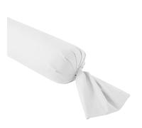 DODO - Taie de traversin 160cm - Influence - Blanc - Percale de Coton - Toucher Lisse & Doux - Élégance Intemporelle - Finition Parement de 5 cm - Extra Easy Care - Lavable 60°C