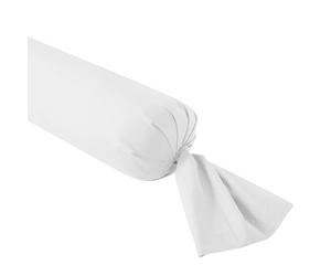DODO - Taie de traversin 160cm - Influence - Blanc - Percale de Coton - Toucher Lisse & Doux - Élégance Intemporelle - Finition Parement de 5 cm - Extra Easy Care - Lavable 60°C