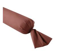 DODO - Taie de traversin 160cm - Influence - Brique - Percale de Coton | Toucher Lisse & Doux - Élégance Intemporelle - Extra Easy Care - Parement de 5 cm - Lavable 60°C