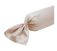 DODO - Taie de traversin - Harmonie - Beige - 100% Satin de Coton | Toucher Doux & Soyeux - Élégance Intemporelle - Parement 5 cm - Lavable 60°C