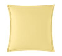 DODO - Taie d'oreiller 60x60cm - Influence - Mimosa - Percale de Coton - Toucher Lisse & Doux - Élégance Intemporelle - Finition Volant Plat 2,5 cm - Extra Easy Care - Lavable 60°C