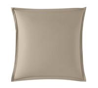DODO - Taie d'oreiller 60x60cm - Influence - Osier - Percale de Coton - Toucher Lisse & Doux - Élégance Intemporelle - Finition Volant Plat 2,5 cm - Extra Easy Care - Lavable 60°C