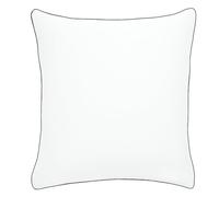 DODO - Taie d'oreiller 65x65cm - Confort Jersey - Blanc - Jersey 130gr/m² | Toucher Souple - Extensible - Passepoil marine - Lavable 60°C