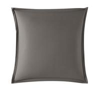 DODO - Taie d'oreiller 65x65cm - Influence - Granit - Percale de Coton | Toucher Lisse & Doux - Élégance Intemporelle - Extra Easy Care - Volant plat 2,5 cm - Lavable 60°C