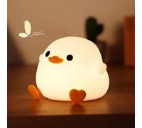 DoDo Veilleuse en forme de canard en forme de canard en silicone souple à intensité variable pour chambre d'enfant, salon, garçon et fille