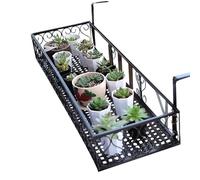 DODOBD Support Fleurs Rond Crochet Support Jardiniere Balcon Support Pot Métal Clôture Pot Plante Garde Corps Suspendu Clôture Convient pour Balcon Jardin Clôture Intérieur Et Extérieur