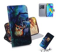 DodoBuy ASUS Zenfone Max Pro M2 Coque PU Cuir Flip Housse Étui Cover Case Wallet Portefeuille Supporter avec Porte-Cartes pour ASUS Zenfone Max Pro M2 - Hibou