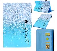 DodoBuy Coque pour Samsung Galaxy Tab S5e,Flip Folio Smart Cover PU Cuir Flip Housse Étui Case Wallet Supporter avec Carte de Crédit Fentes Fermeture Magnétique - Smile