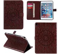 DodoBuy iPad 10,2"/iPad Pro 10,5/iPad Air 10,5 Coque Motif Tournesol PU Cuir Flip Housse Étui Smart Cover Case Wallet Pochette Support avec Porte-Cartes pour iPad 10,2"/Pro 10,5/Air 10,5 - Marron