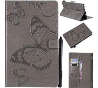 DodoBuy iPad Pro 11" Coque Modèle 3D Papillon PU Cuir Flip Folio Housse Étui Cover Case Wallet Portefeuille Support Béquille Pochette pour iPad Pro 11" - Gris