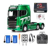 Dodoore Camion tracteur radiocommandé à l'échelle 1:18 avec lumière et son, train de selle télécommandé 2,4 G, carrosserie en alliage 4WD pour jouer et collectionner sur le terrain