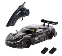 Dodoore Voiture télécommandée 40 km/h RC Auto Drift 1/14 4WD 2,4 GHz 30 minutes de plaisir RTR Vitesse en continu Lumières LED Pneus de course remplaçables Cadeaux pour enfants Noir 2 piles